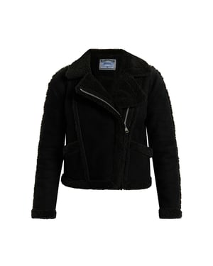 Dreimaster Leren bikerjack Dames zwart