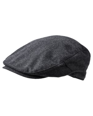 Weighton Knit Flat Cap Dark Grey Marl