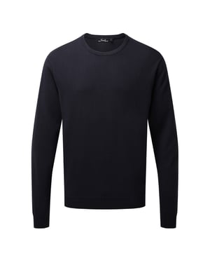 Premier Volwassenen Unisex Cotton Rich Crew Neck Sweater (Marine)