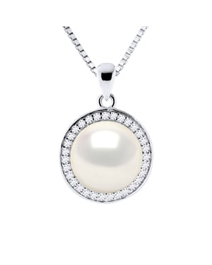 Ketting - Echte Gekweekte Zoetwaterparel Knop 10-11 mm