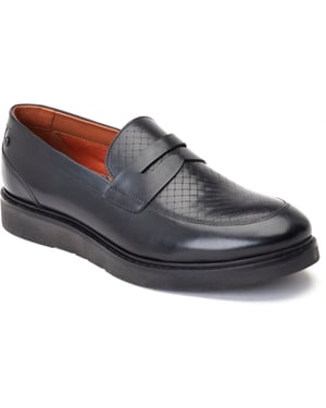 Base London Sid Leren Herenpantoffels Zwart