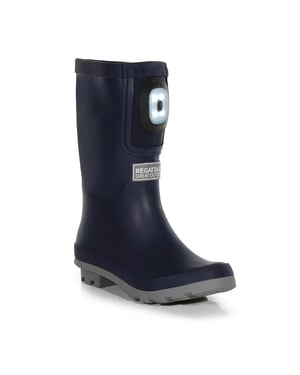 Regatta Childrens/Kids Fairweather Shine Brite Light Wellington Boots (Navy/Storm Grey)