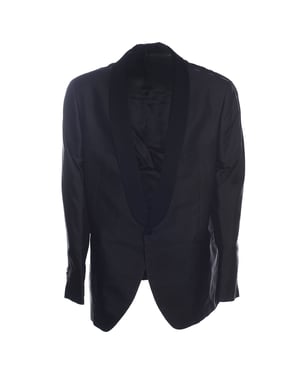 Men's Hackett, Goemet Velvet Shawl CL Jacket in Black
