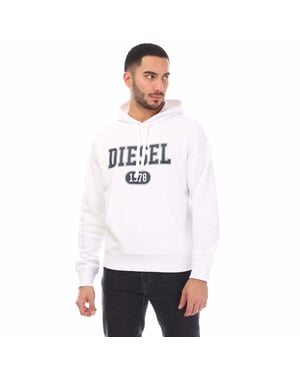 Diesel 1978 Bold Brand Logo Vit Hoodie