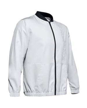 Under Armour Long Sleeve Zip Up Grey Mens Bomber Jacket 1345610 014