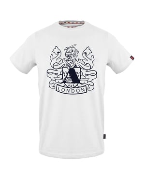 Aquascutum Large Shield Aldis Logo White T-Shirt