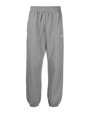 Off-White Wave Outline Diagonal Printed Joggers in Grey