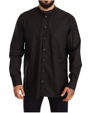 Dolce & Gabbana Heren Zwart 100% Katoen Formeel Gekleed Overhemd