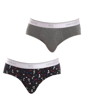 Pack-2 Basic Briefs andningsbart tyg KL2014 man