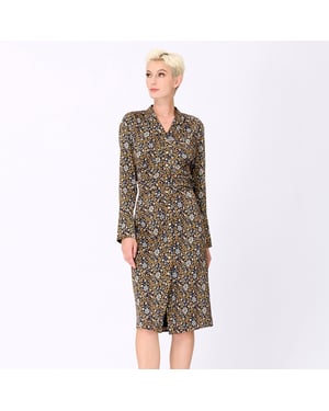 Art-Deco print shirt-jurk