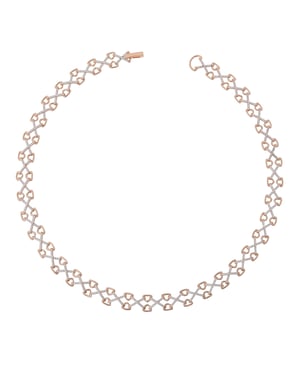 Orphelia Dames 925 Sterling Zilveren Ketting - Zilver/Roos ZK-7212