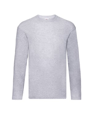 Fruit Of The Loom Mens R Long-Sleeved T-Shirt (Heather Grey)