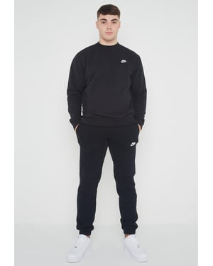 Nike Heren Club Fleece Volledig Trainingspak Set Zwart