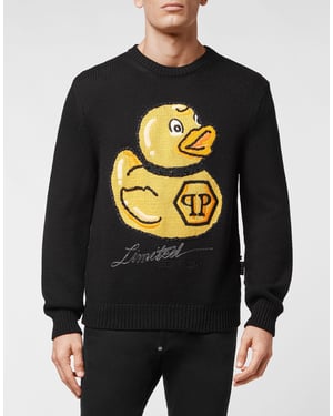 Rund halsringning med pullover