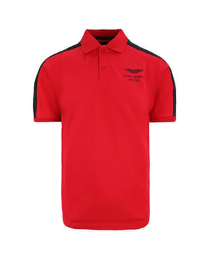Hackett Aston Martin Racing Mens Red Polo Shirt