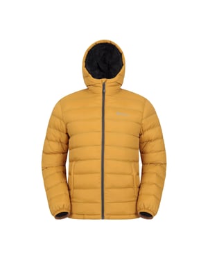 Mountain Warehouse Gewatteerde jas met imitatiebont voor heren (Mosterd)