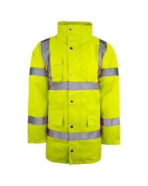 Dickies Motorway Safety Mens Yellow Waterproof Jacket