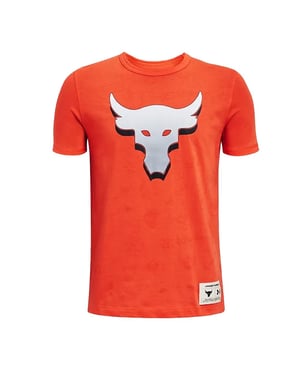 Under Armour Project Rock SMS Kinderen Oranje T-Shirt