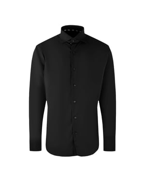 Aquascutum enfärgad långärmad svart skjorta