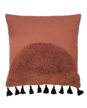 furn. Radian Semi Circle Tufted Cotton Tasselled Cushion Cover