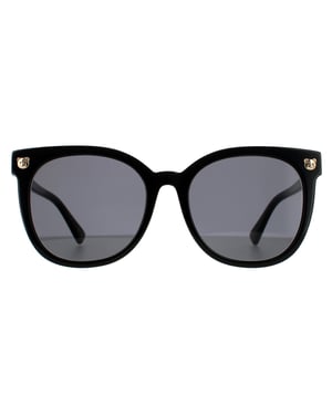 Moschino Vierkante Unisex Zwarte Grijze Zonnebril
