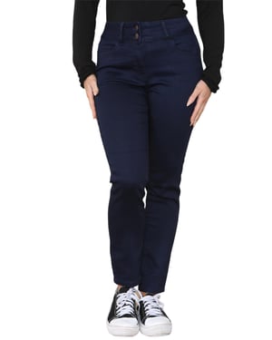 M&Co Womens Lift & Shape Slim Leg Jeans in Indigo Blue