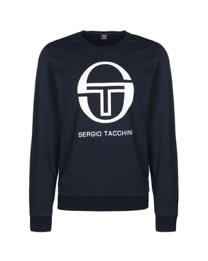 Sergio Tacchini Long Sleeve Crew Neck Navy Blue Mens Ciao Sweaters 38027 200