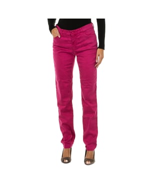 Lange broek van stretchstof 6Y5J18-5N22Z vrouw