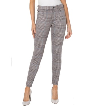 Madonna mager grijs/blauw geruit jeans