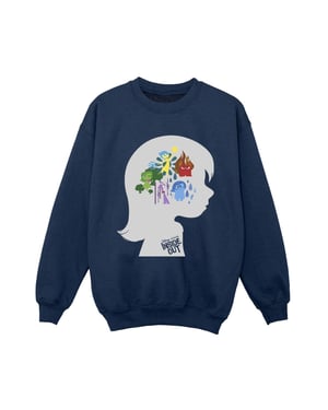 Disney Jongens Inside Out Hoofd Silhouet Sweatshirt (Marineblauw)