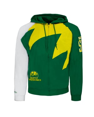 Mitchell & Ness haaientand Seattle Supersonic heren jas
