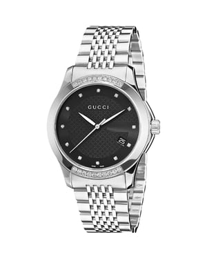 Gucci YA126408 G-Timeless zwarte wijzerplaat Unisex horloge