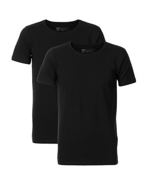 Petrol Industries - Heren 2-pack Basic T-shirts Ronde Hals - Zwart