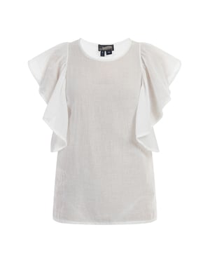 Dreimaster Blouse shirt Dames wolwit