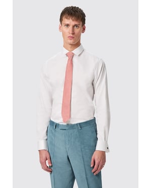 Westwood Skinny Fit White Double Cuff Cotton Shirt with Cufflinks