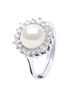 Ring Sieraden - Echte Geëxtraheerde Zoetwaterparel Rond 8-9 mm