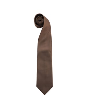 Premier Heren Kleuren Mode Stropdas (Bruin)