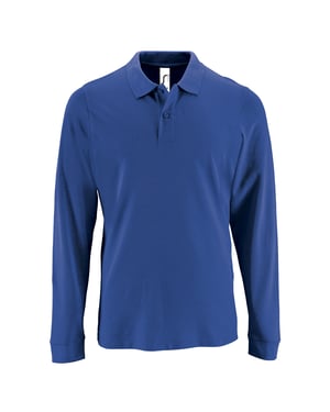 SOLS Mens Perfect Long Sleeve Pique Polo Shirt (Royal Blue)