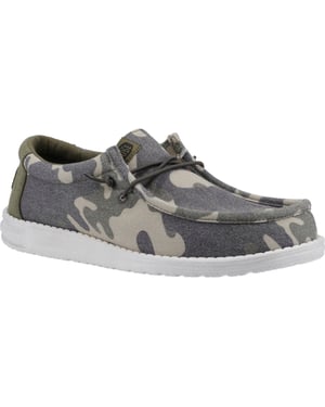 HEYDUDE Wally gewassen camo polyester bootschoenen voor heren