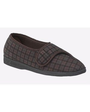 Comfyfux Paul Dark Brown Check Mens