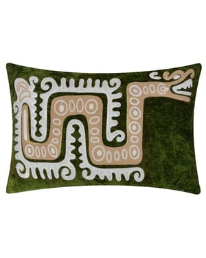 Wylder Dynasty Dragon Embroidered Chenille Cushion Cover