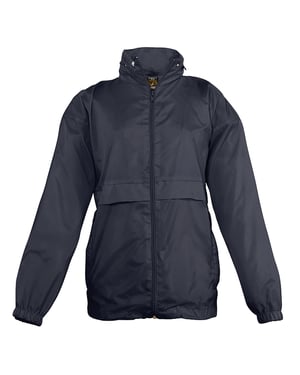 SOLS Kinderen Unisex Surf Windbreaker Jacket (waterbestendig en winddicht) (Marine)
