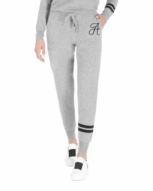 Crown Of Edinburgh Cashmere Track Pants Morningside Grey A