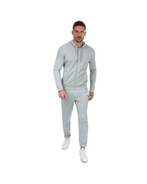 Armani Exchange herenhoodie met rits en logo in grijs