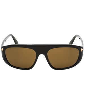 Tom Ford Roviex Lens Shiny Black Sunglasses