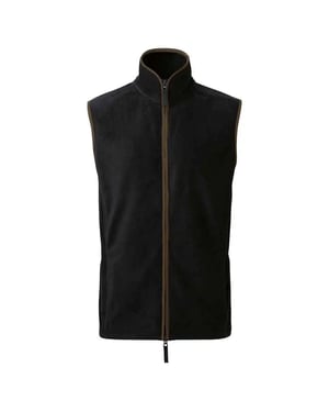 Premier Artisan Fleece Gilet för män (Svart/brun)