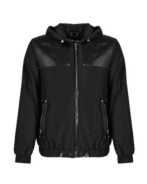 Les Hommes Jacka Windbreaker Herr Svart