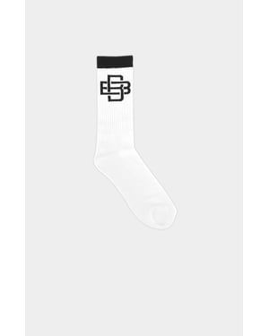 Black Bananas Monogram Sokken, Wit