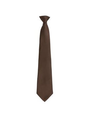 Premier Herenmode "Kleuren" Work Clip On Tie (Bruin)