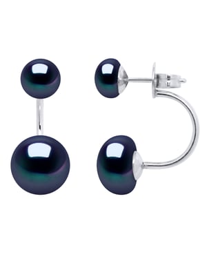 Oorbellen Duo Echte Cultuurzoetwaterparels Knop 6 en 9 mm